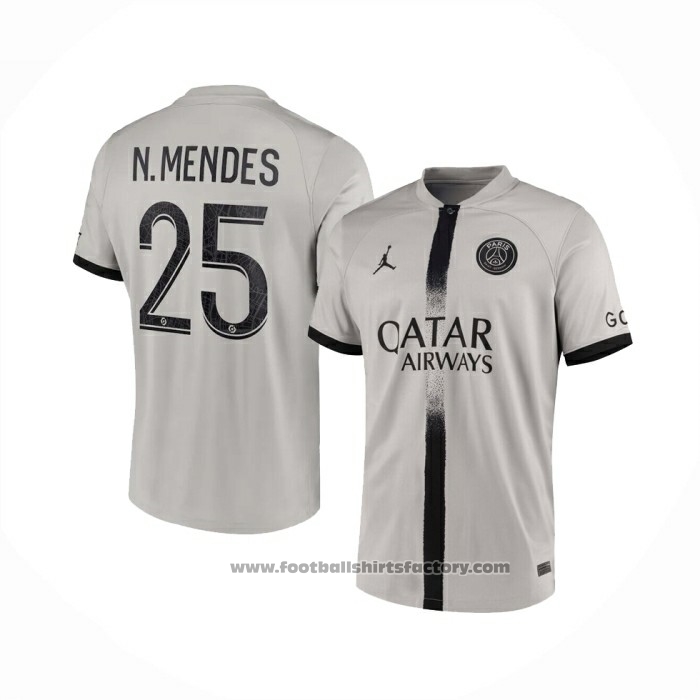Paris Saint-Germain Player N.mendes Away Shirt 2022-2023